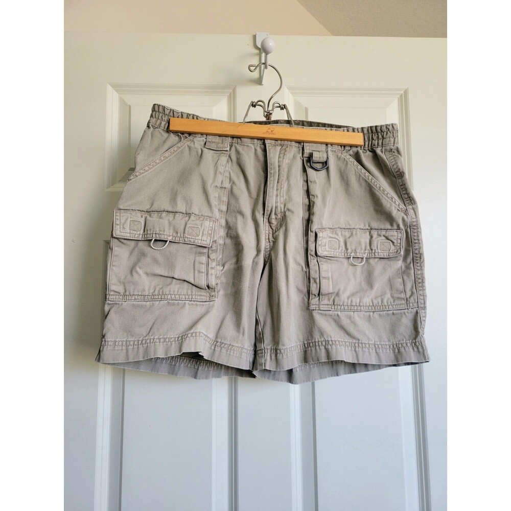 OUTDOOR LIFE Men's Khaki Cargo Shorts Size 34 Used Condition - See Photos